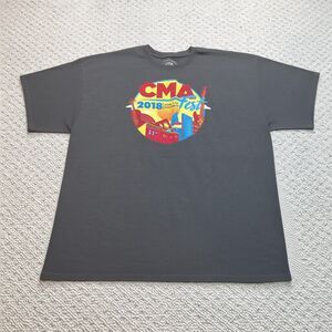 CMA Fest 2018 Nashville Mens 2XL Gray Country Music Festival Graphic Tee Cotton